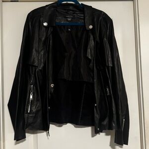 Michel Studio Black Leather Jacket
